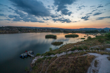 Sunrise in Lake Emre, located in the province of Afyon