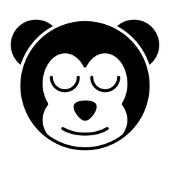 Monkey Glyph Icon