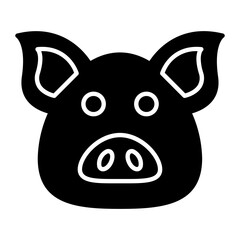 Pig Glyph Icon