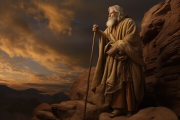 Solitude of Moses: A Desert Journey, generative AI