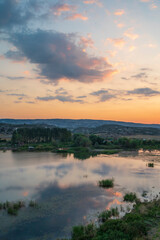 Sunrise in Lake Emre, located in the province of Afyon