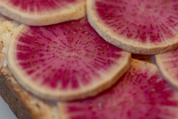 Watermelon Radishes up close