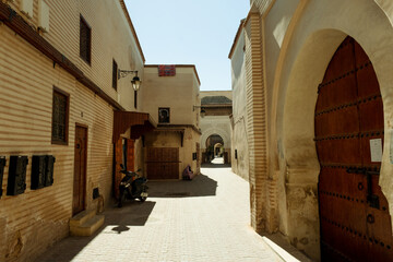 The desert streets of the Marrakech Medina in Morocco