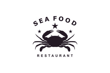 Seafood Crab Lobster Crayfish Prawn Shrimp vintage luxury logo design