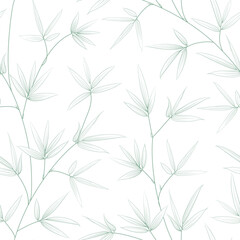 Obraz premium Tropical seamless pattern on white background.