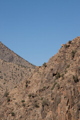 Peak mountains of the Ourika Valley in Morocco