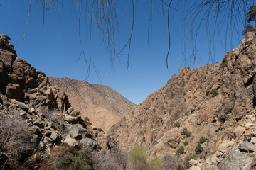 Peak mountains of the Ourika Valley in Morocco