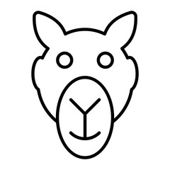 Camel Thin Line Icon