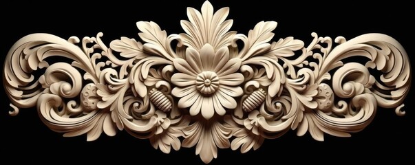 Obraz na płótnie Canvas an Abstract Horizontal background, ornate florals, carved and engraved ivory. Liquid flow texture. Fluid art Abtract-themed, photorealistic illustrations in JPG. Generative AI