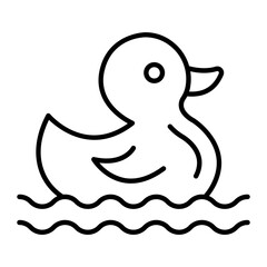 Duck Thin Line Icon