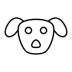 Dog Thin Line Icon