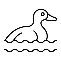 Obraz premium Goose Thin Line Icon