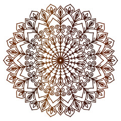 Mandala pattern abstract floral ornament