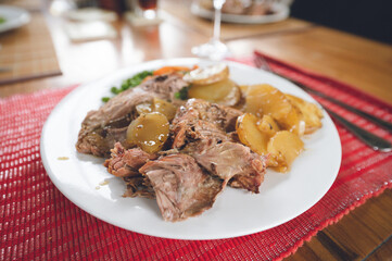Lamb Roast with potato and vegetable