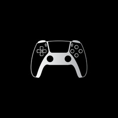 Next generation gamepad controller flat vector logo design