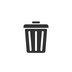 Trash bin icon. Clipart image isolated on white background