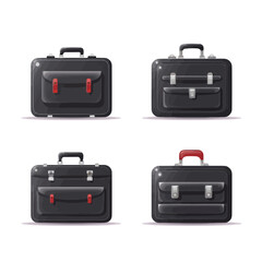 Business suitcase set vector isolated