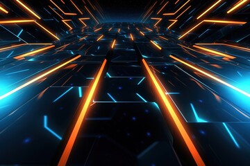 Abstract light high tech background, generative ai