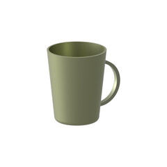 Mockup. Realistic 3D cup on transparent background. Png
