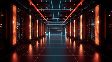Neon Glow: The Heart of a Modern Data Center