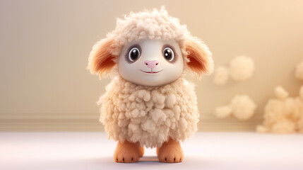 Cute furry sheep
