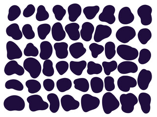 Set of abstract silhouette stains. Vector illustration.