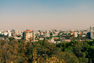 Obraz premium Mexico - fev 2022 panoramic view from Chapultepec to Mexico city
