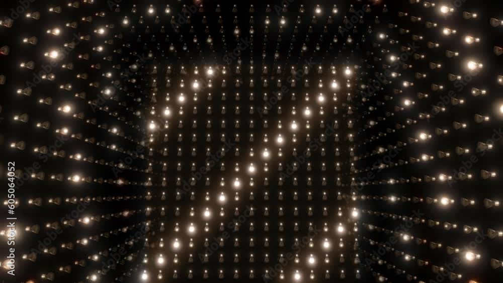 Poster light bulbs motion graphic shapes abstract animation - seamless looping video animation