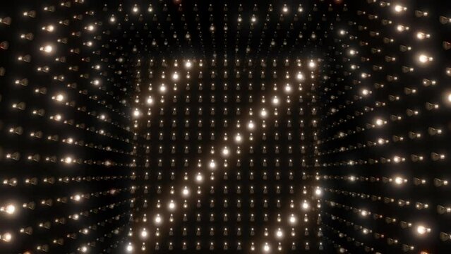 Light Bulbs Motion Graphic Shapes Abstract Animation - seamless looping video animation