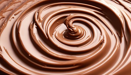 Fototapeta na wymiar Chocolate swirl background, Chocolate background, Melted chocolate surface, Chocolate surface. Generative AI