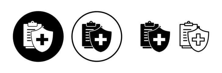 Fototapeta premium Health insurance icon vector. medical insurance icon