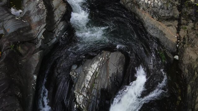 Falls and pool below La Mina Falls in the El Yunque rain forest in the Caribbean National Forest, Puerto Rico