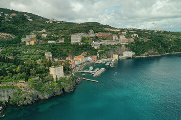 Fototapeta na wymiar Beautiful aerial view of Sorrento, Italy