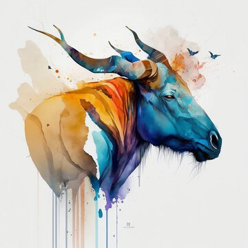 animais em aquarela criado por IA