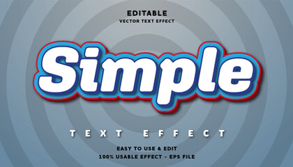 simple editable text effect with modern and simple style, usable for logo or campaign title