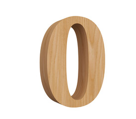 wooden 3d number 0, 3d font, wood shape, carpenter, anniversary 