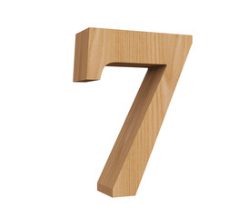wooden alphabet number 7