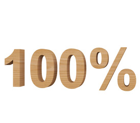 percent symbol 100% discount, realistic 3d font