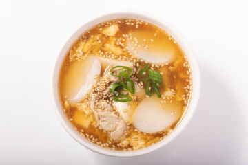 韓国餅　鶏肉のトックスープ