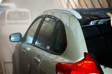 New car moisture-proofness testing in sprinkling room