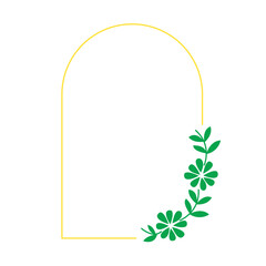 Decorative floral wedding invitation frame