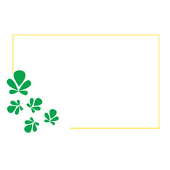 Decorative floral wedding invitation frame