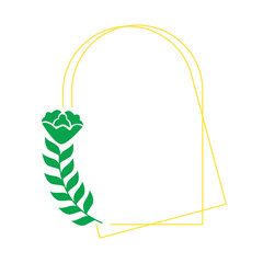 Decorative floral wedding invitation frame