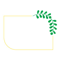 Decorative floral wedding invitation frame