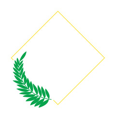 Decorative floral wedding invitation frame