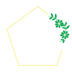 Decorative floral wedding invitation frame