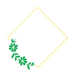 Decorative floral wedding invitation frame