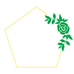 Decorative floral wedding invitation frame