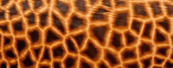 a Giraffe hide pattern in a horizontal 10:4 aspect background in various tones and design patterns, wildlife-themed, photorealistic illustrations in JPG. Generative AI