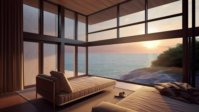 Luxury relaxing apartment with beautiful view for deep sleep relaxing meditations